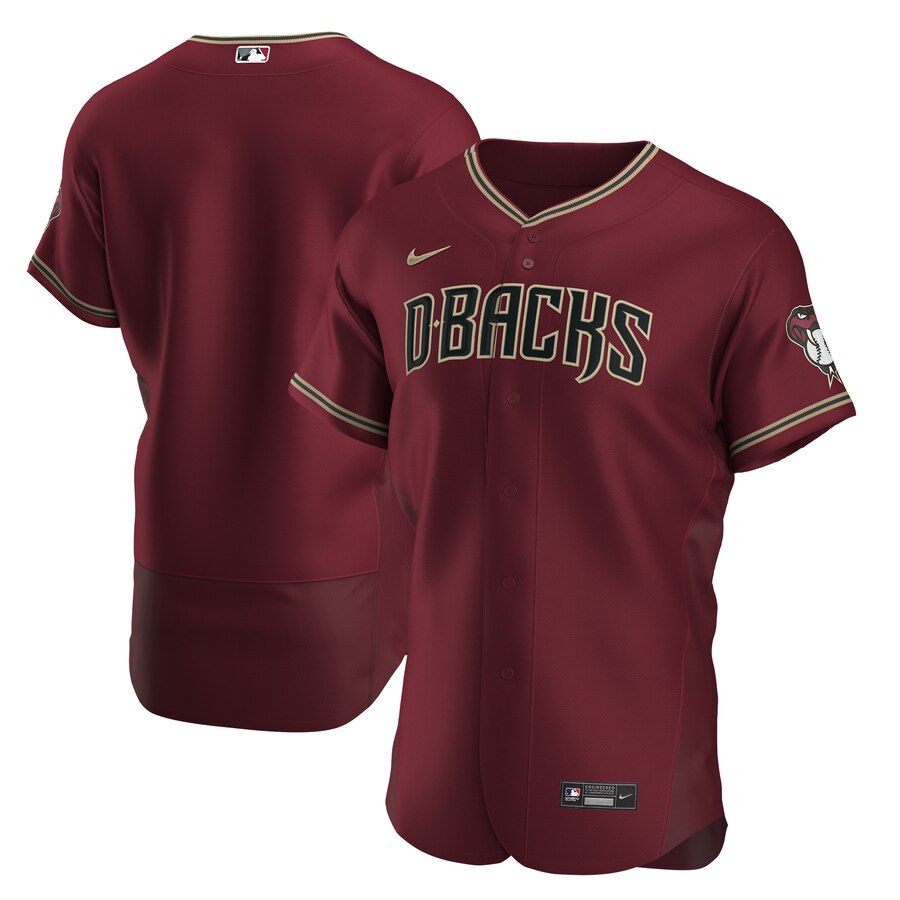 Arizona Diamondbacks Men Nike Crimson Authentic Alternate Team MLB Jersey